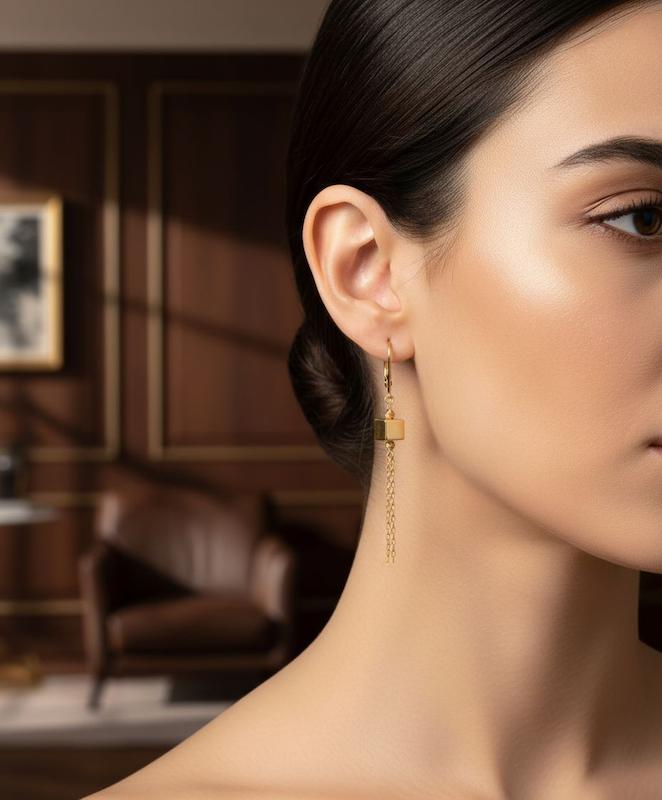 گوشواره طلا ،گوشواره قفلی،گوشواره سبك و مدرن،گوشواره كادويي