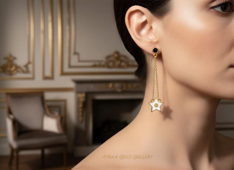 گوشواره طلا ،گوشواره قفلی،گوشواره سبك و مدرن،گوشواره كادويي
