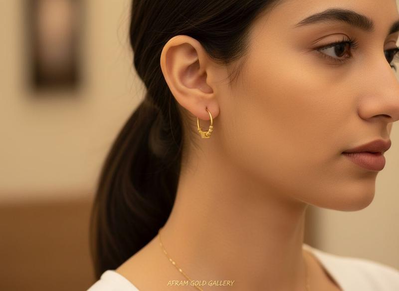 گوشواره طلا ،گوشواره قفلی،گوشواره سبك و مدرن،گوشواره كادويي