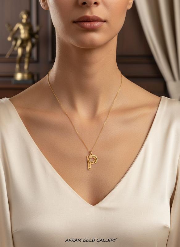 گردنبند طلا مدرن،گردنبند طلا با زنجیر ۴۵ سانتی،زنجیر‌ سبک و نازک،آویز مینیمال ،گردنبند فانتزی و خاص