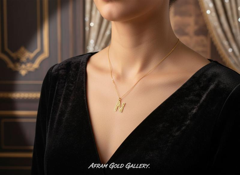 گردنبند طلا مدرن،گردنبند طلا با زنجیر ۴۵ سانتی،زنجیر‌ سبک و نازک،آویز مینیمال ،گردنبند فانتزی و خاص/n