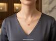 گردنبند طلا مدرن،گردنبند طلا با زنجیر ۴۵ سانتی،زنجیر‌ سبک و نازک،آویز مینیمال ،گردنبند فانتزی و خاص