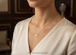 گردنبند طلا مدرن،گردنبند طلا با زنجیر ۴۵ سانتی،زنجیر‌ سبک و نازک،آویز مینیمال ،گردنبند فانتزی و خاص