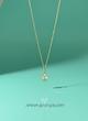 گردنبند طلا مدرن،گردنبند طلا با زنجیر ۴۵ سانتی،زنجیر‌ سبک و نازک،آویز مینیمال ،گردنبند فانتزی و خاص