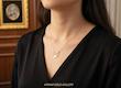 گردنبند طلا مدرن،گردنبند طلا با زنجیر ۴۵ سانتی،زنجیر‌ سبک و نازک،آویز مینیمال ،گردنبند فانتزی و خاص