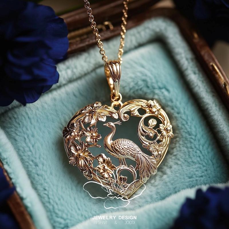 پلاک قلب و طاووس