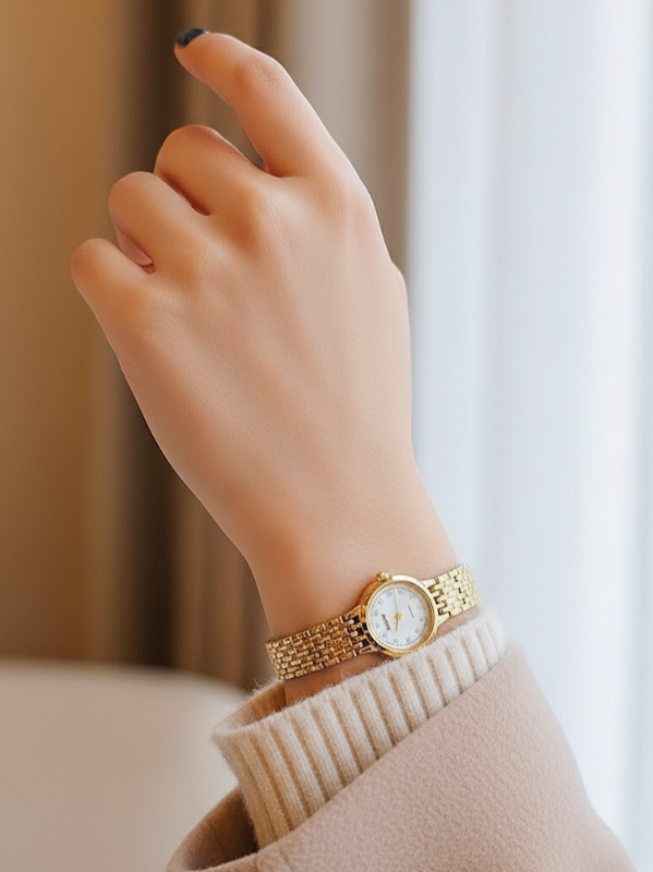 ساعت زنانه ولفی مینیمال طلایی💫_تخفیف جنجالی_کد ۷۳۰۰