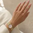 ساعت زنانه ولفی مینیمال طلایی💫صفحه صورتی_تخفیف ویژه