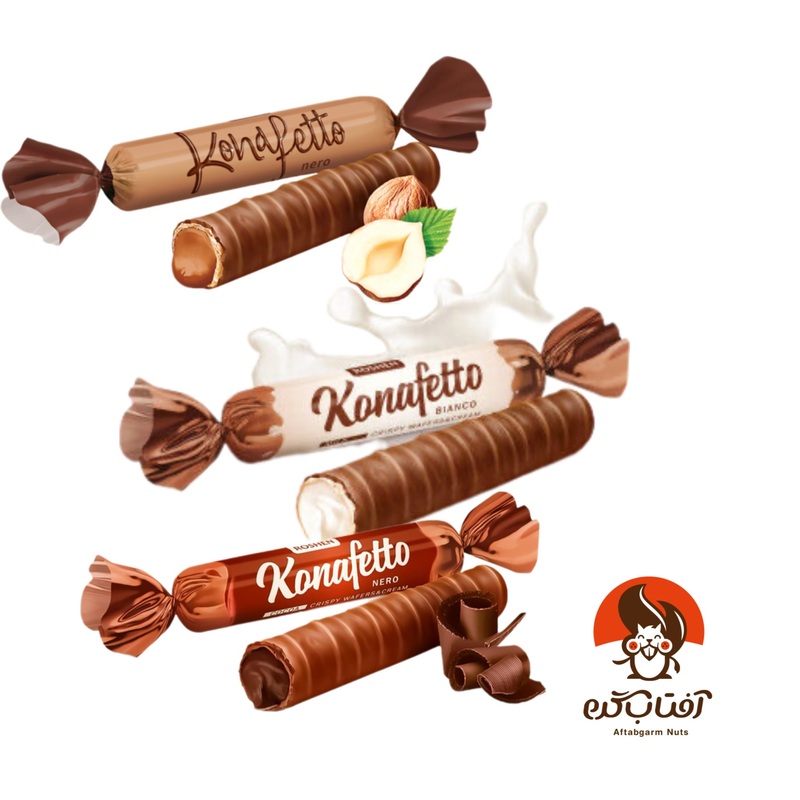 شکلات ویفری رولی konafetto
