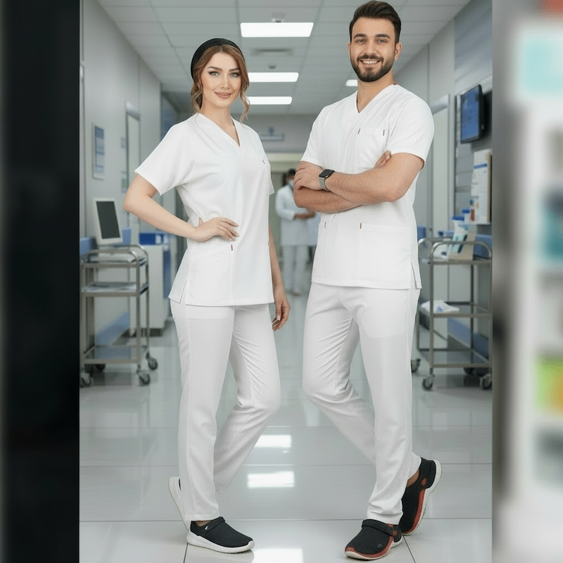 اسکراب شلوار یوفلکس (uflex) رنگ سفید 