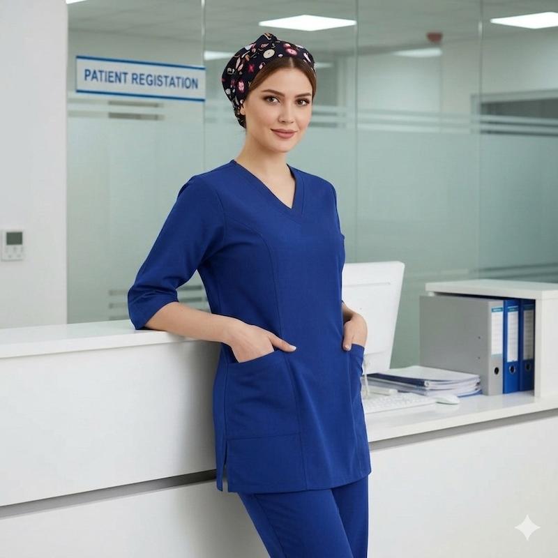 تونیک شلوار یوفلکس(uflex) رنگ آبی کاربنی