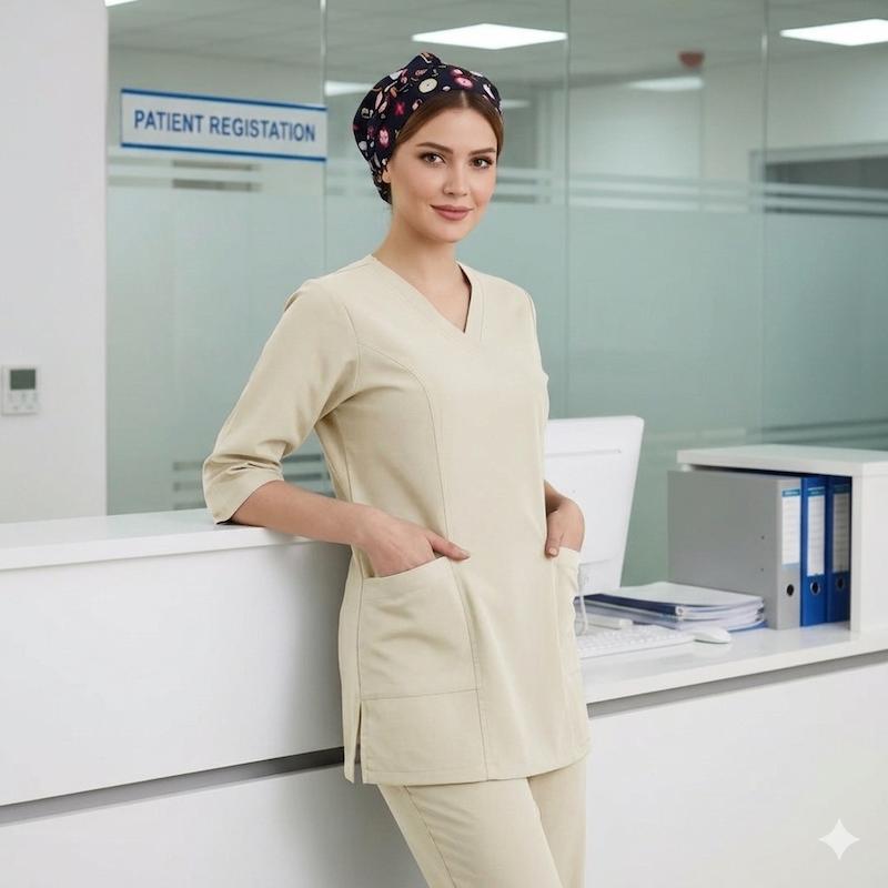 تونیک شلوار یوفلکس (uflex) رنگ کرم