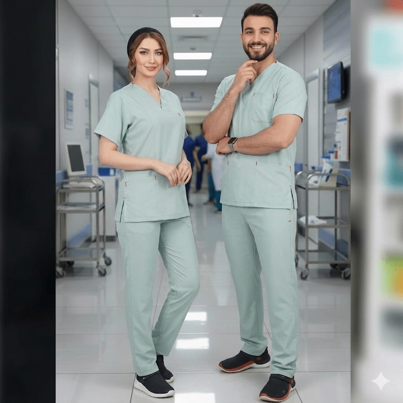 اسکراب شلوار یوفلکس (uflex) رنگ سبز پاستیلی 
