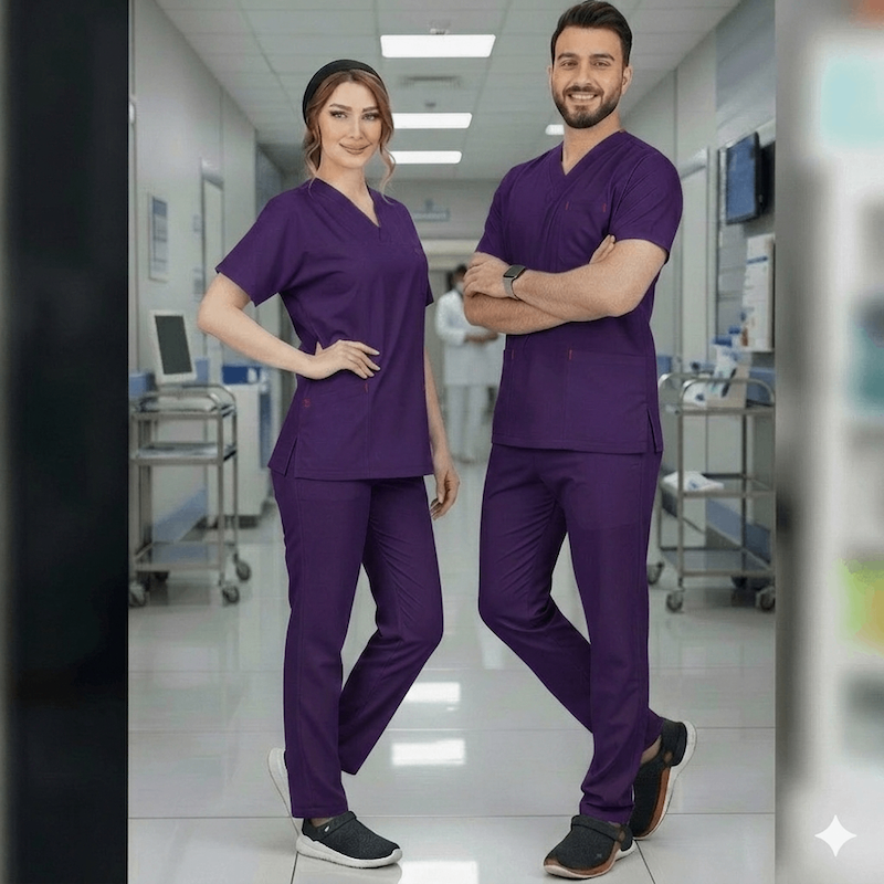 اسکراب شلوار یوفلکس (uflex) رنگ بنفش 
