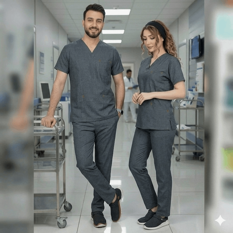 اسکراب شلوار یوفلکس (uflex) رنگ طوسی 
