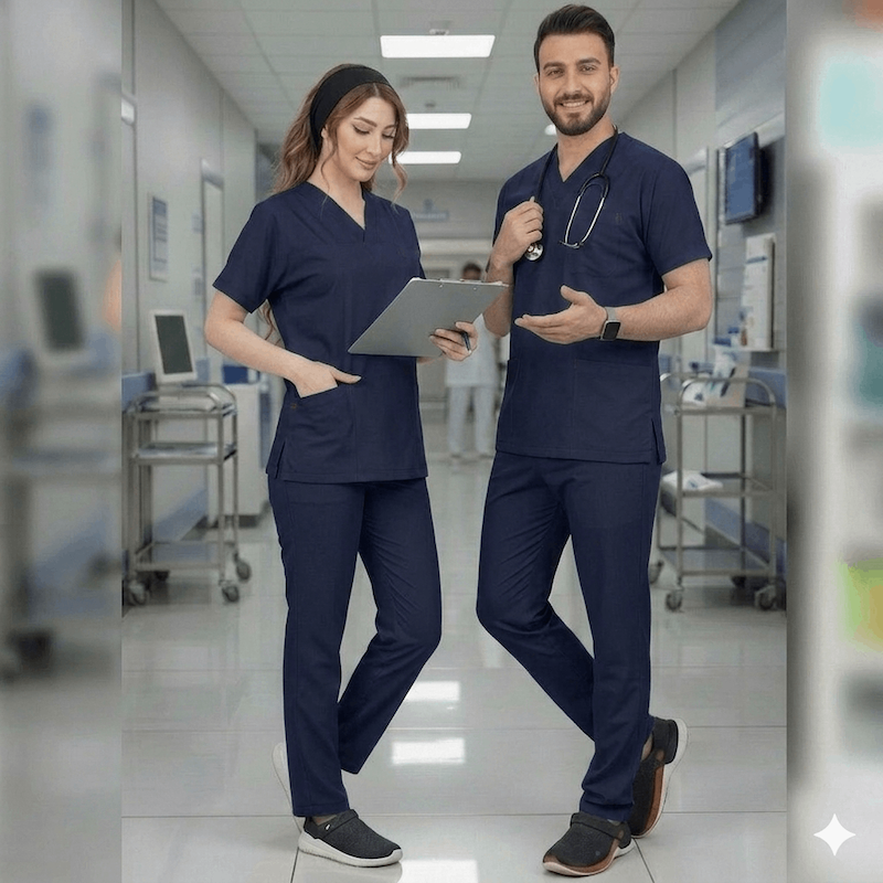 اسکراب شلوار یوفلکس (uflex) رنگ سورمه ای 