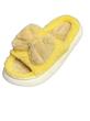روفرشی و اسلیپر زنانه کفی حوله ای لژدار رنگ لیمویی طرح پاپوش پاپیون