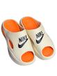 دمپایی ابری مردانه وارداتی بزرگ پا بسیار نرم طرح نایکی nike رنگ کرم نارنجی