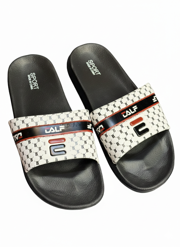 دمپایی ابری مردانه وارداتی طرح فیلا بزرگ پا رویه سفید