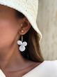 گوشواره زنانه وارداتی طرح Pearl flowers گل مروارید سوزنی رنگ طلایی و نقره ای