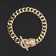 دستبند زنانه وارداتی طرح کارتیر cartier سر ببری نگینی در دو رنگ