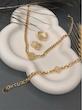 سرویس زنانه وارداتی طرح کارتیر cartier و ون کلیف جواهری vancleef رنگ طلایی