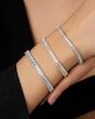 دستبند زنانه تنیسی وارداتی طرح  xuping size4 رنگ نقره ای 