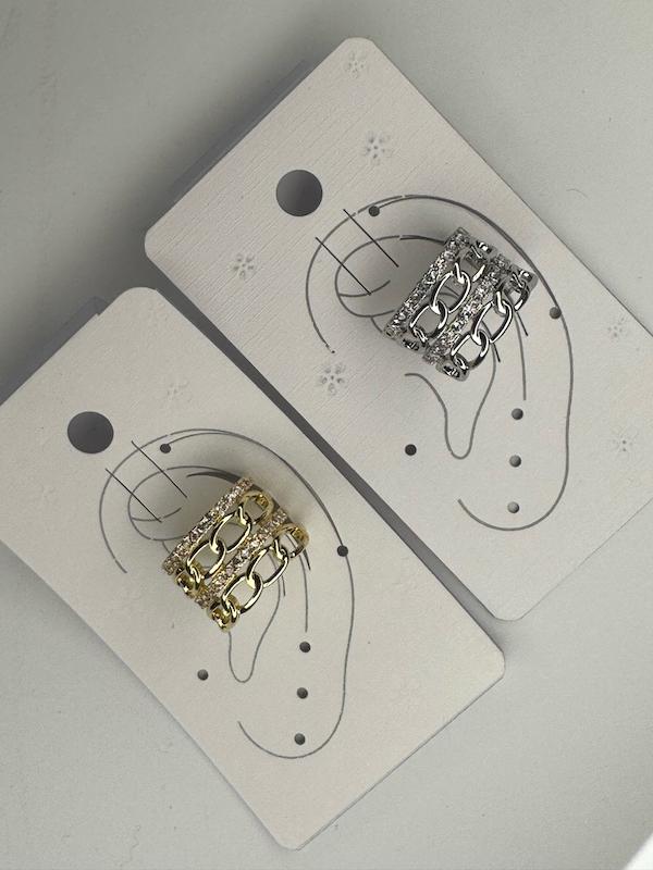 گوشواره و ایرکاف زنانه وارداتی طرح Ring حلقه ای
