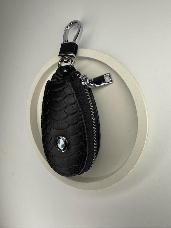 کاور ریموت زیپی وارداتی خودرو بی ام و  BMW جنس چرمی رنگ مشکی