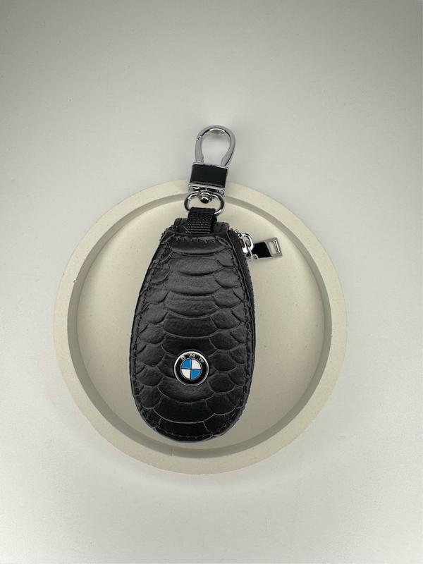 کاور ریموت زیپی وارداتی خودرو بی ام و  BMW جنس چرمی رنگ مشکی