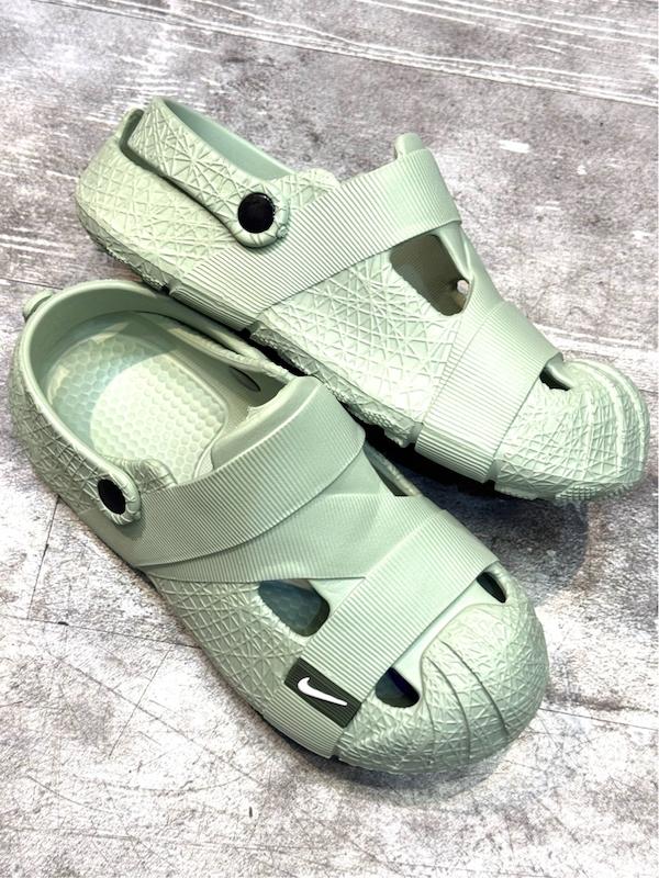کراکس و دمپایی ساحلی زنانه طرح نایک Nike آران رنگ سبز مغز پسته ای