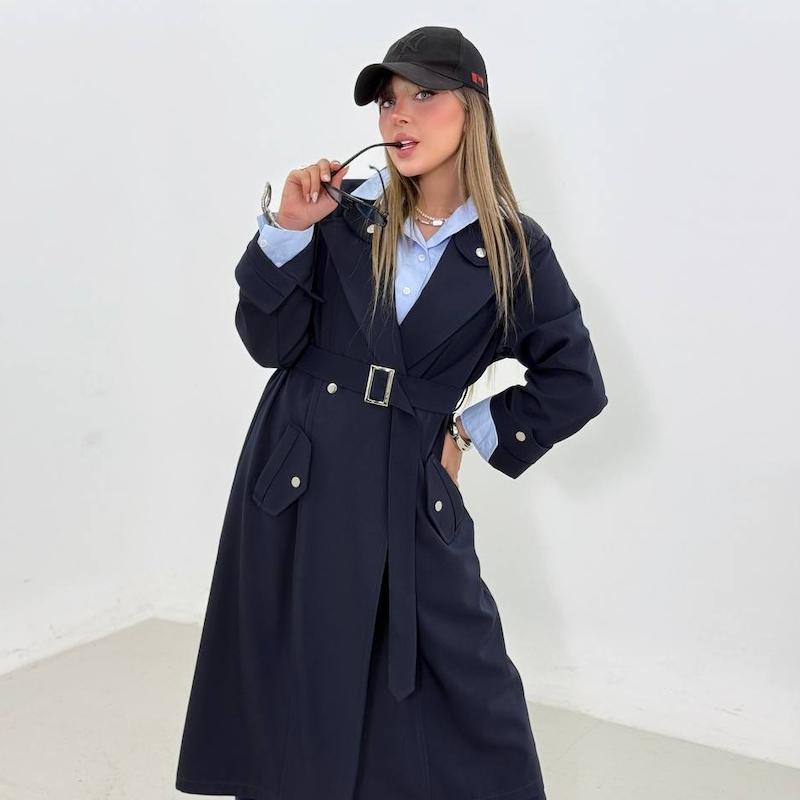 ترنچ کت دو یقه