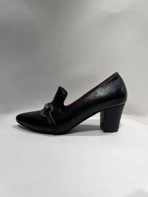  کفش مجلسی چرم طبیعی  یراق دار5 سانت 