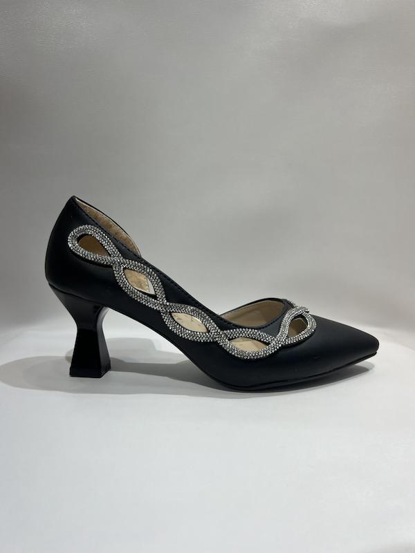  کفش مجلسی پاشنه 5 سانت نگین دار 