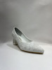  کفش مجلسی زنانه پاشنه 5 سانت گیپور سفید 