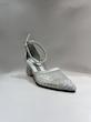  کفش مجلسی عروس پاشنه 5 سانت توری سفید 