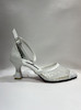  کفش مجلسی عروس پاشنه 5 سانت توری سفید 