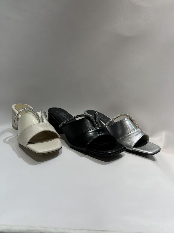  صندل مجلسی پاشنه 5 سانت نگین دار در 3 رنگ  