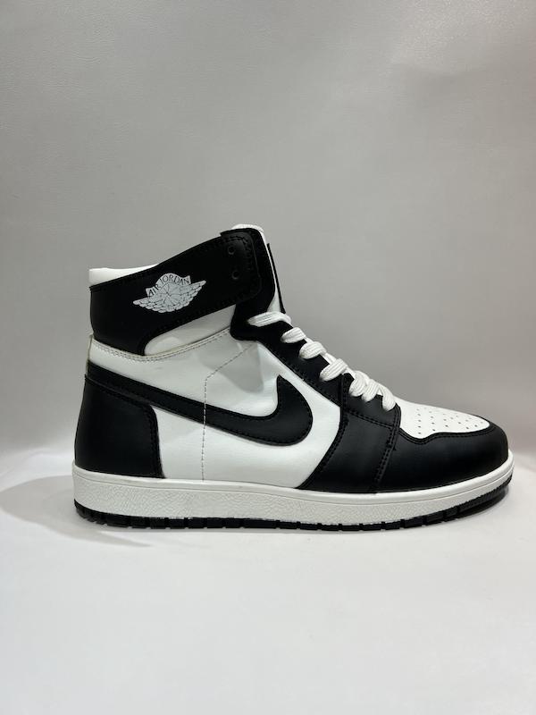 کتونی جردن ساق دار مشکی سفید 