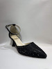  کفش مجلسی سنگی نگین ریز نقره ای و مشکی 
