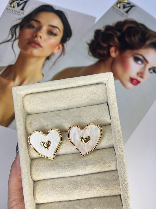 گوشواره قلب مینا کاری کد330
