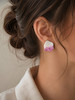 گوشواره میخی مدل blush pink