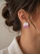 گوشواره میخی مدل blush pink
