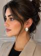 گوشواره هندسی منشور سفید