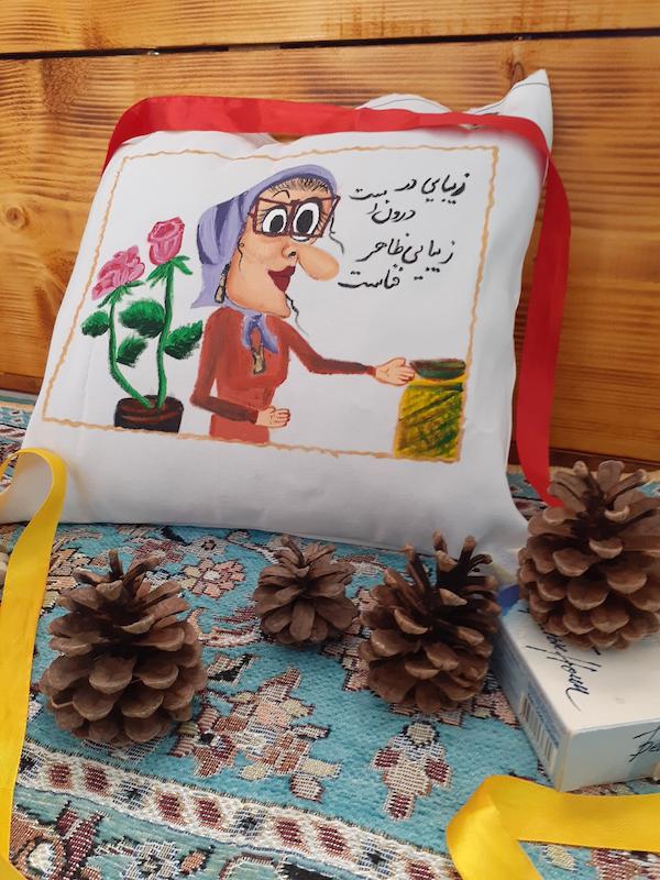 کاور کوسن پارچه ای نقاشی شده کدT21