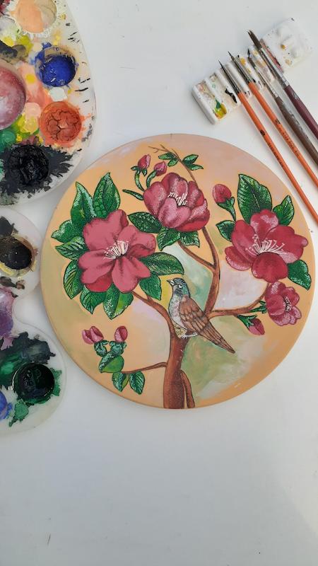 دیوارکوب گل و مرغ