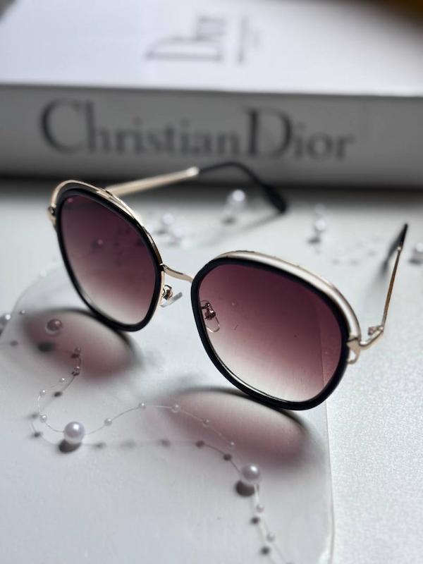 عینک آفتابی برند Dior زنانه فلزی قهوه ای یووی 400   B1082