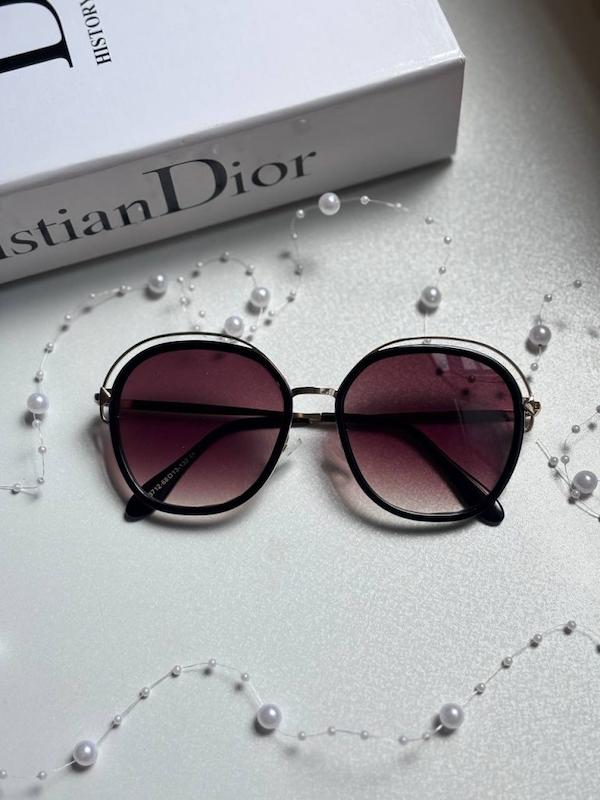 عینک آفتابی برند Dior زنانه فلزی قهوه ای یووی 400   B1082