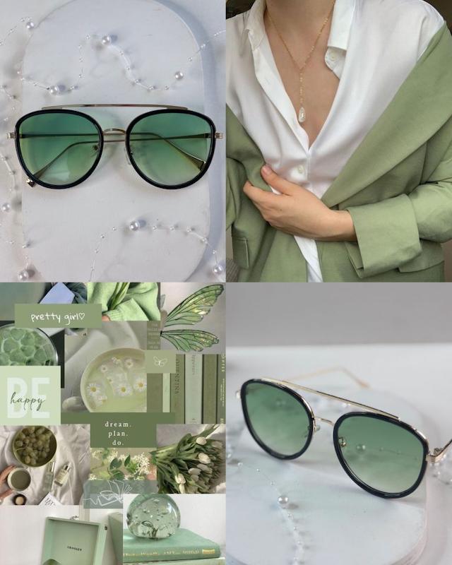 عینک آفتابی برند Gucci زنانه فلزی سبز یووی 400   B1079
