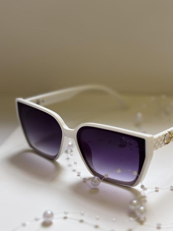 عینک آفتابی برند Chanel زنانه سفید ترند یووی 400   B1136